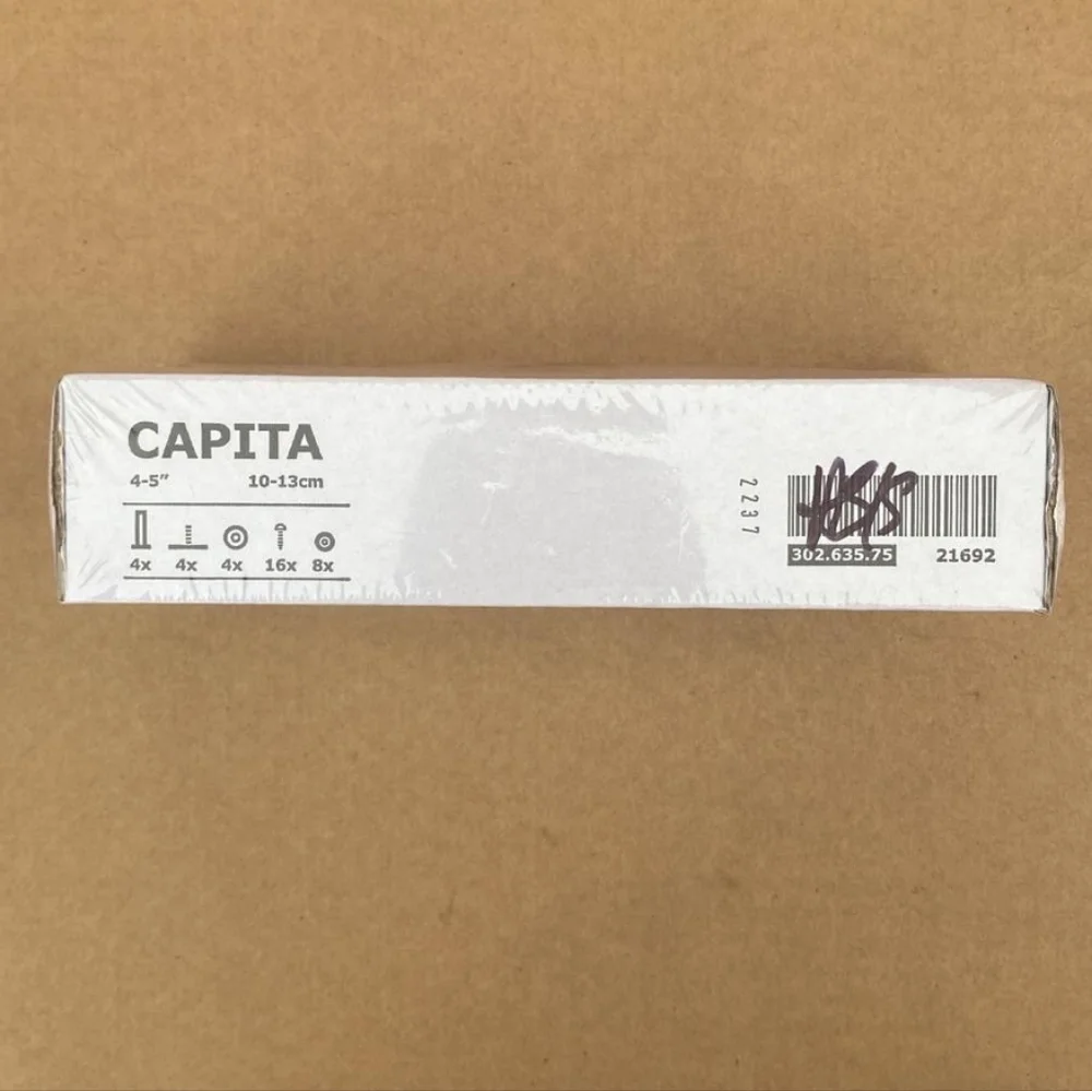 IKEA CAPITA Steel Legs, White, 4-Pieces